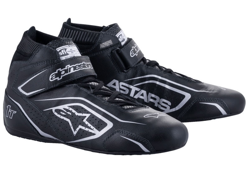 ALPINESTARS TECH-1 T V3 SHOES US - BLACK SILVER - 8.5 (2710122-119-8.5)