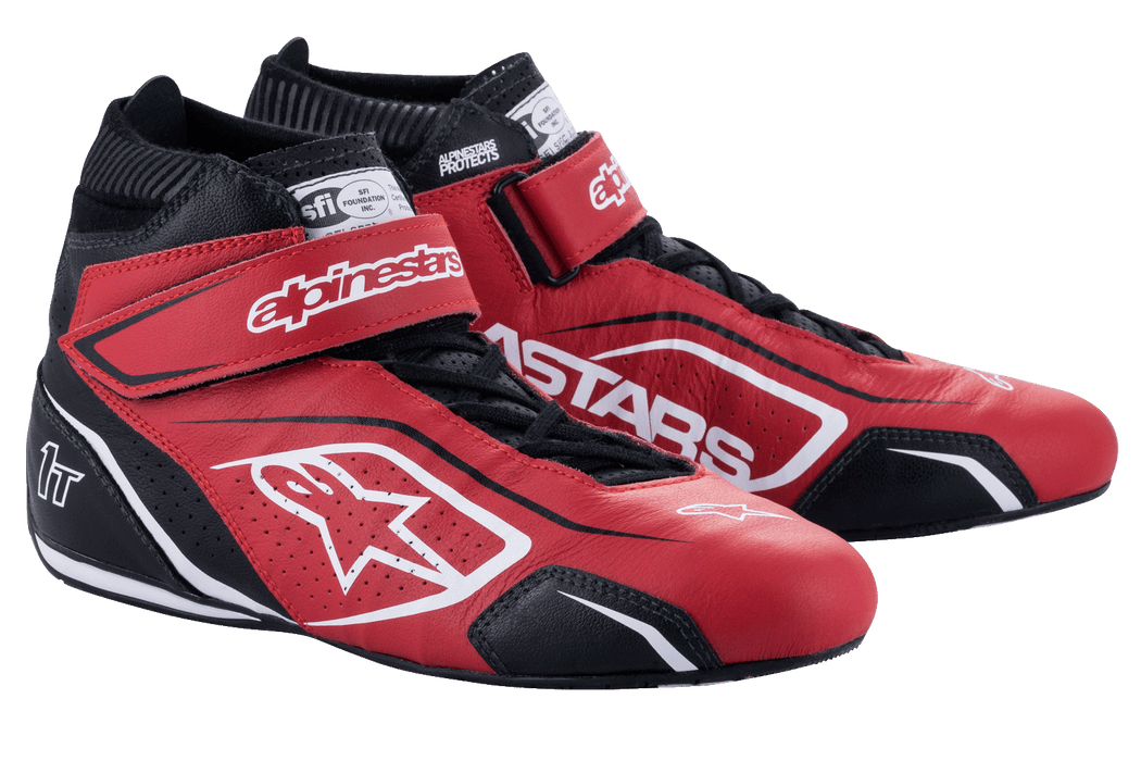 ALPINESTARS TECH-1 T V3 SHOES US - RED BLACK WHITE - 13 (2710122-312-13)