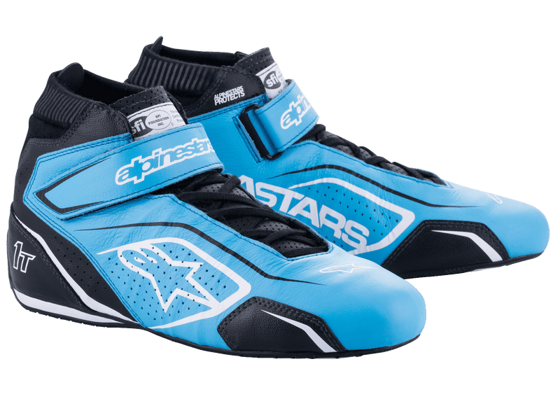 ALPINESTARS TECH-1 T V3 SHOES US - LIGHT BLUE BLACK WHITE - 9.5 (2710122-7912-9.5)