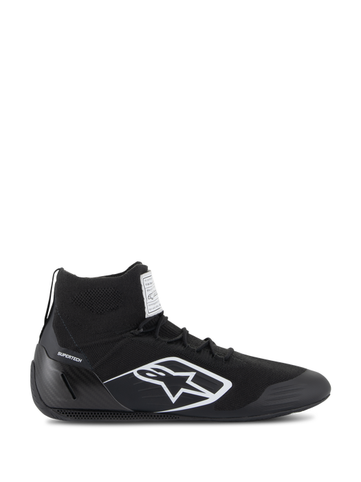 ALPINESTARS SUPERTECH SHOES FIA/SFI - BLACK WHITE - 7.5 (2710125-10-7.5)