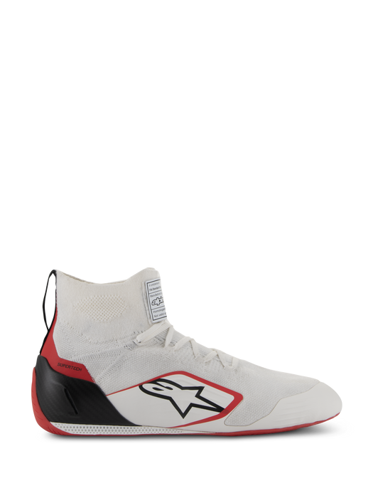 ALPINESTARS SUPERTECH SHOES FIA/SFI - WHITE RED BLACK - 9.5 (2710125-231-9.5)