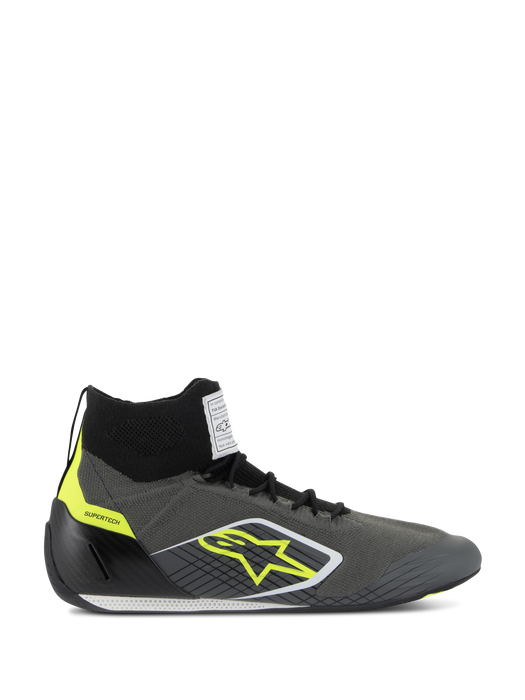 ALPINESTARS SUPERTECH SHOES FIA/SFI - GRAY FLUO YELLOW - 7.5 (2710125-9179-7.5)