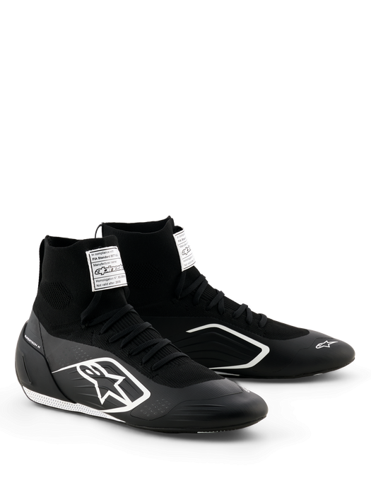 ALPINESTARS SUPERTECH K SHOES FIA - BLACK WHITE - 7.5 (2710526-12-7.5)