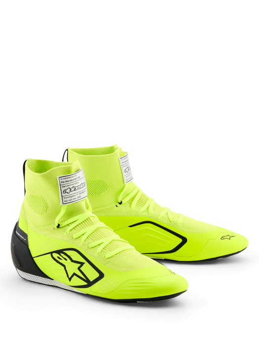ALPINESTARS SUPERTECH K SHOES FIA - YELLOW FLUO BLACK WHITE - 12 (2710526-550-12)