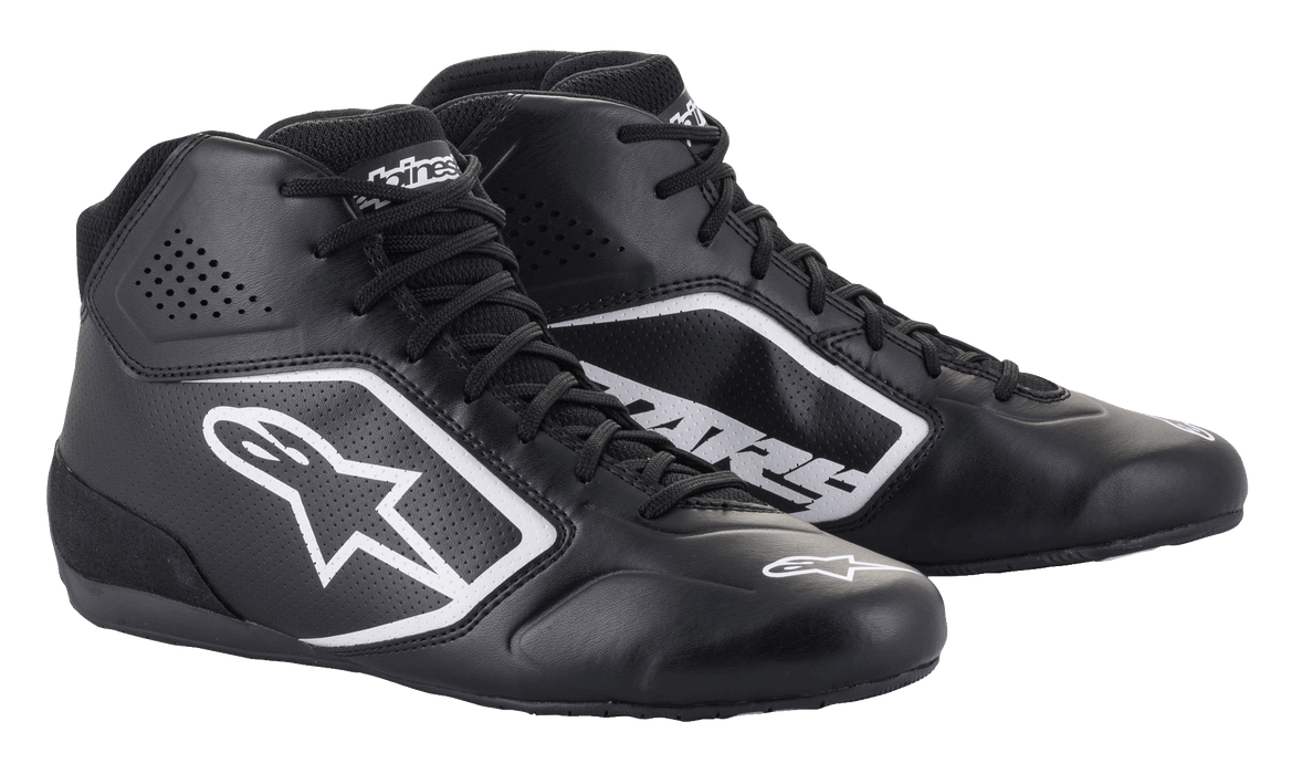 ALPINESTARS TECH-1 K START V2 SHOES - BLACK WHITE - 12 (2711521-12B-12)