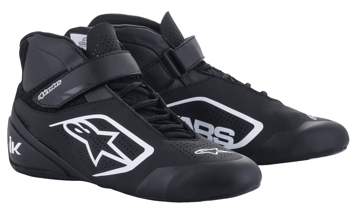 ALPINESTARS TECH-1 K V2 SHOES - BLACK WHITE - 9 (2712022-12-9)