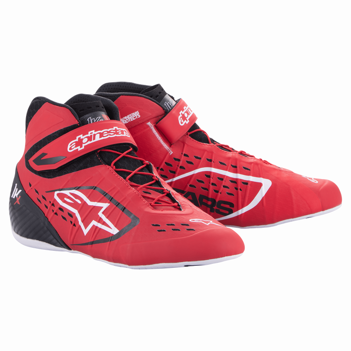 ALPINESTARS TECH-1 KX V2 SHOES - RED BLACK WHITE - 12.5 (2712123-312-12.5)