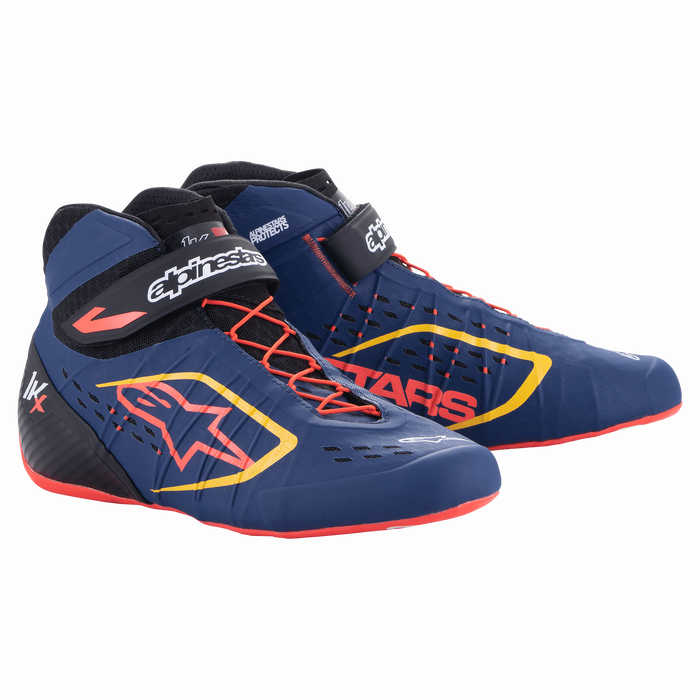 ALPINESTARS TECH-1 KX V2 SHOES - ULTRAMARINE BLUE RED FL YELLOW - 11.5 (2712123-7135-11.5)