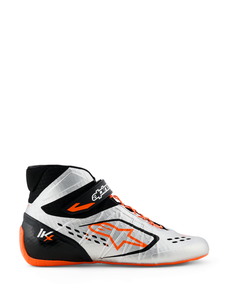ALPINESTARS TECH-1 KX V3 SHOES FIA - BLACK SILVER ORANGE FLUO - 6 (2712124-1114-6)