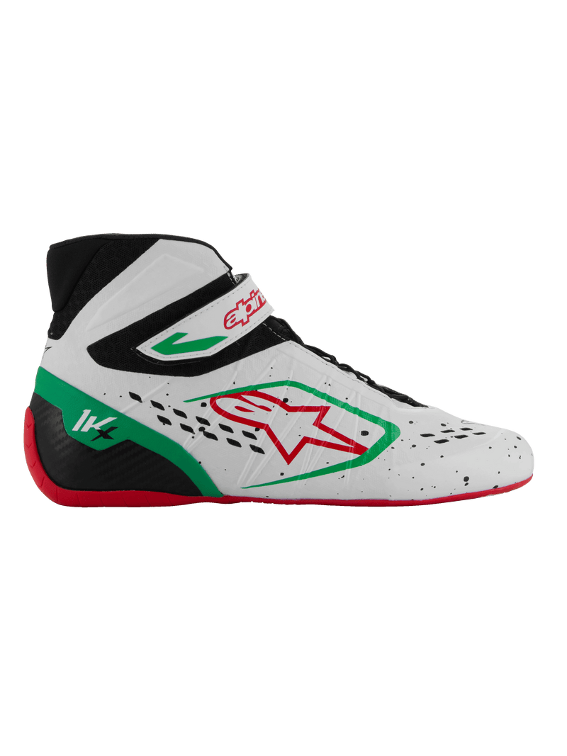 ALPINESTARS TECH-1 KX V3 SHOES FIA - WHITE GREEN RED - 11 (2712124-263-11)