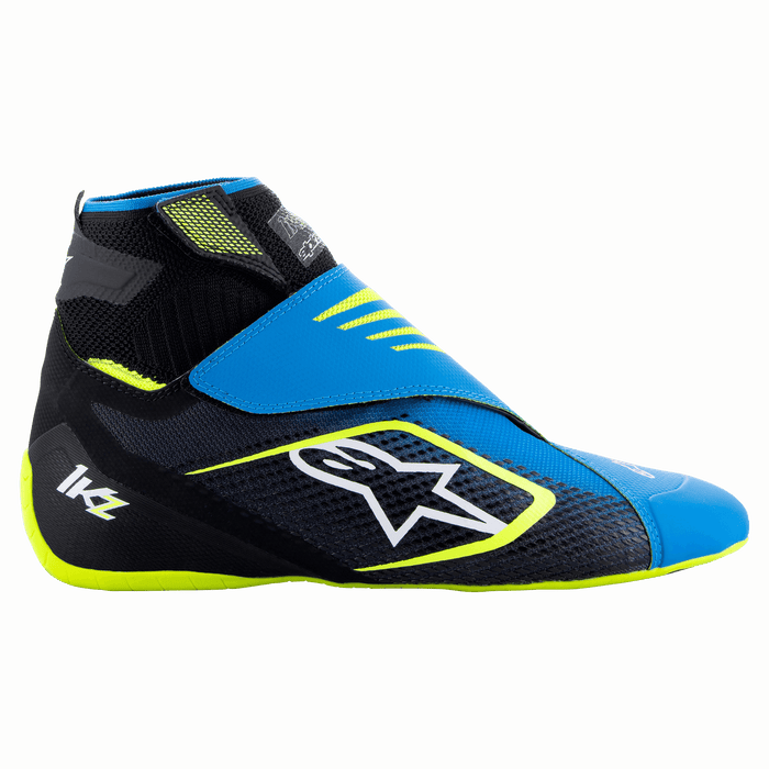 ALPINESTARS TECH-1 KZ V2 SHOES - BLACK ENAMEL BLUE YELLOW FLUO - 12 (2713023-1795-12)