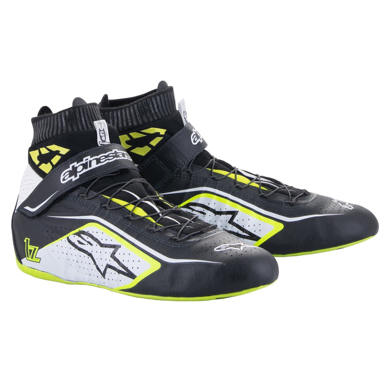 ALPINESTARS TECH-1 Z V2 SHOE US - BLACK YELLOW FLUO WHITE - 12 (2715120-158-12)