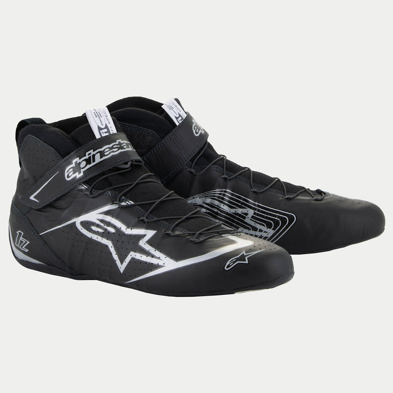 ALPINESTARS TECH-1 Z V3 SHOES SFI - BLACK SILVER - 9.5 (2715524-119-9.5)