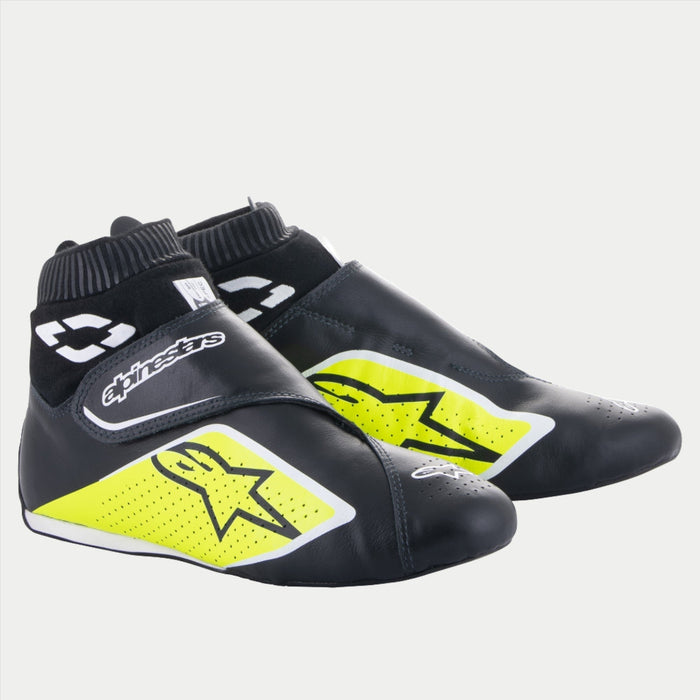 ALPINESTARS SUPERMONO V2 SHOES US - BLACK YELLOW FLUO WHITE - 10 (2716122-158-10)