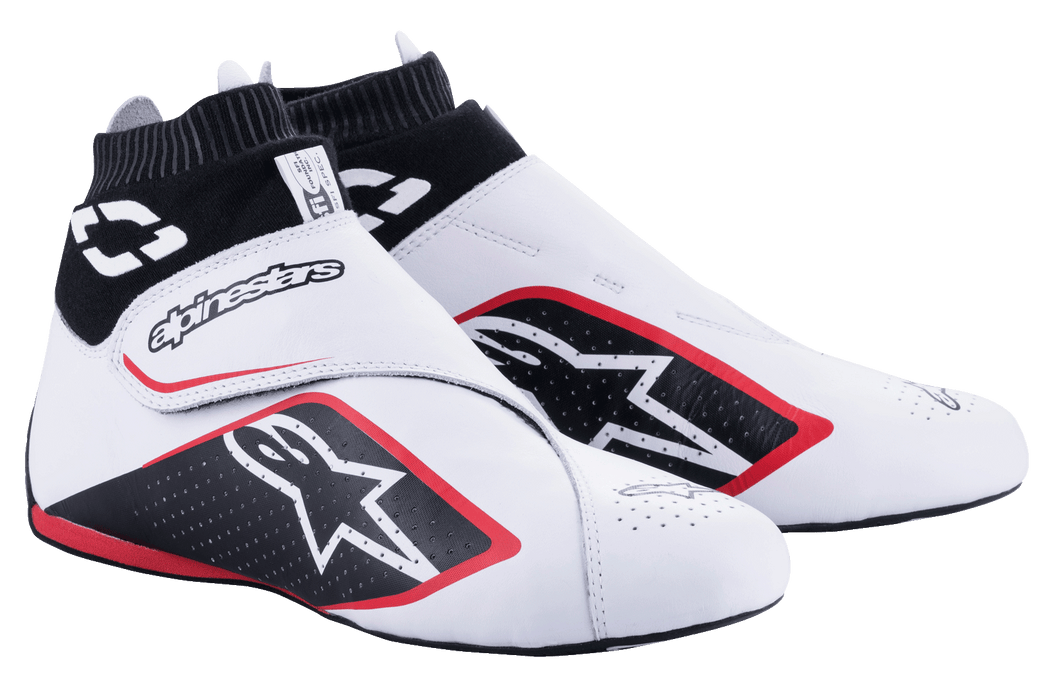 ALPINESTARS SUPERMONO V2 SHOES US - WHITE BLACK RED - 6 (2716122-213-6)