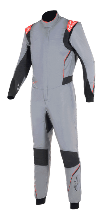 ALPINESTARS HYPERTECH V3 SUIT FIA - MID GRAY BLACK RED FLUO - 50 (3350224-9114-50)