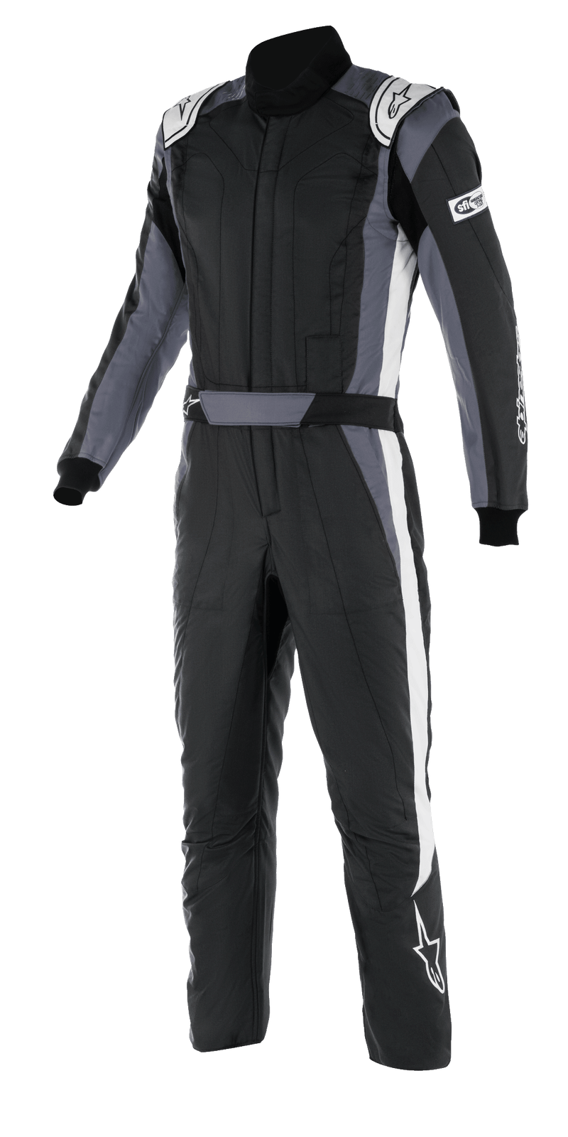 ALPINESTARS GP PRO COMP V2 SUIT BOOTCUT SFI - BLACK ASPHALT WHITE - 46 (3352122-1128-46)