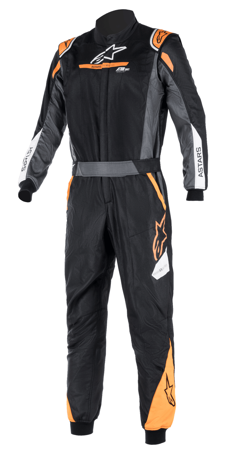 ALPINESTARS ATOM SUIT GRAPHIC FIA - BLACK ANTHRACITE ORANGE FLUO - 60 (3352522-1056-60)