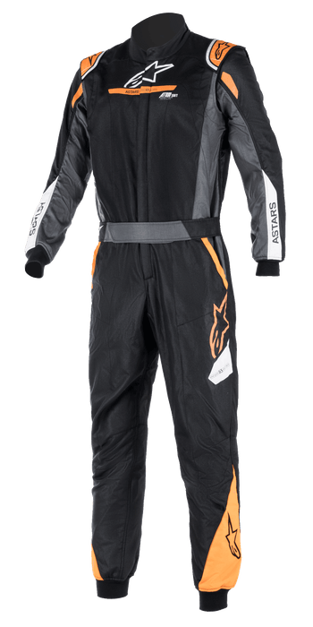 ALPINESTARS ATOM SUIT GRAPHIC FIA - BLACK ANTHRACITE ORANGE FLUO - 64 (3352522-1056-64)