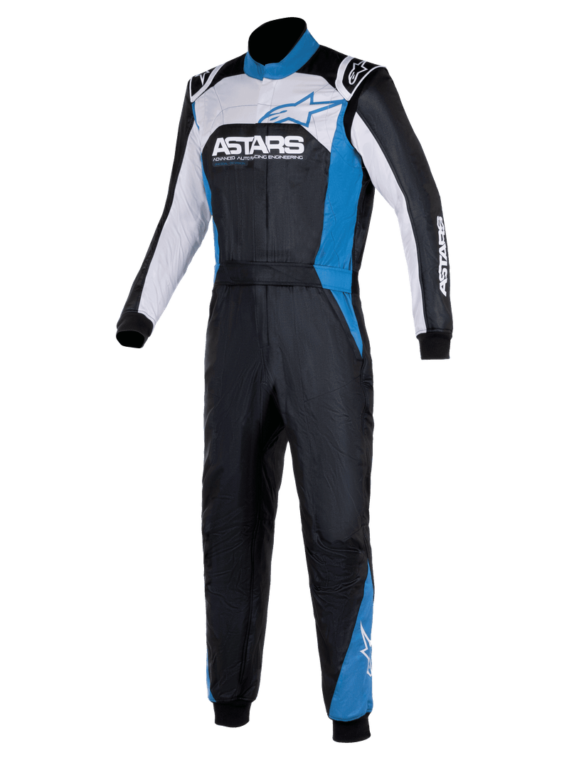 ALPINESTARS ATOM SUIT GRAPHIC 4 FIA - BLACK SILVER BLUE - 62 (3352523-1972-62)
