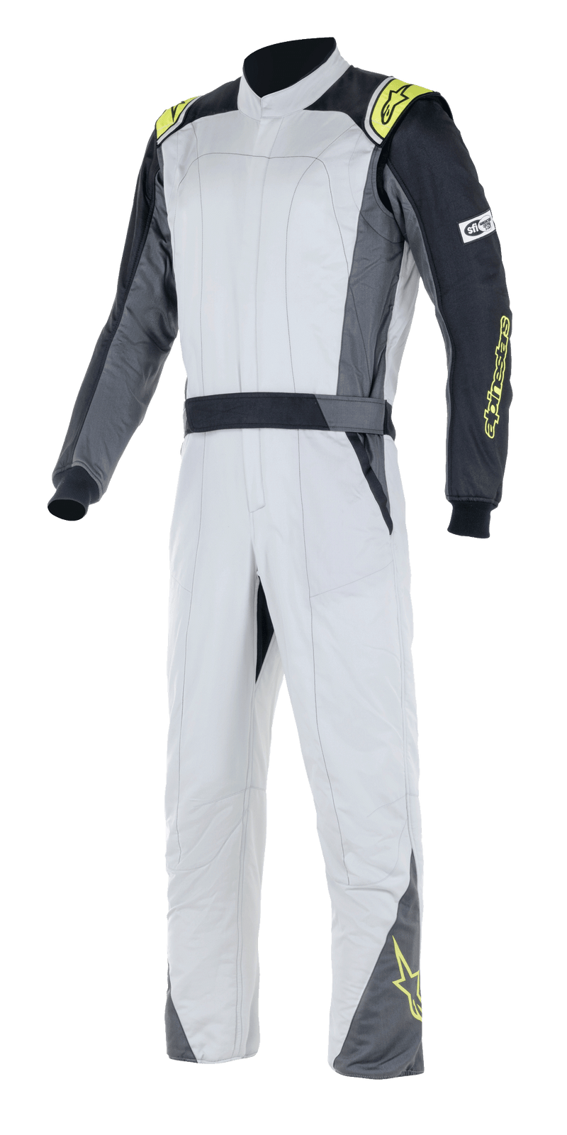 ALPINESTARS ATOM SUIT BOOT CUT SFI - SILVER ANTHRACITE YELLOW FLUO - 58 (3352822-1950-58)