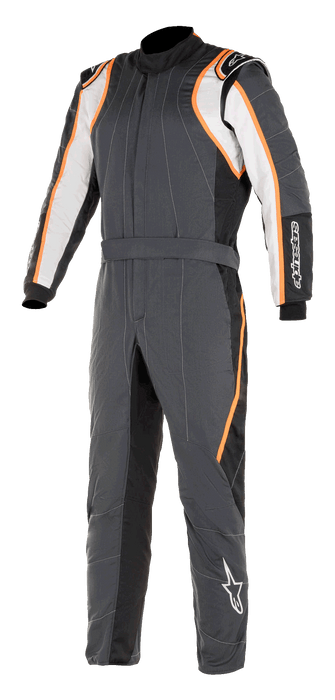 ALPINESTARS GP RACE V2 SUIT BOOT CUT FIA/S - ANTH WHT ONG - 64 (3355121-1424-64)