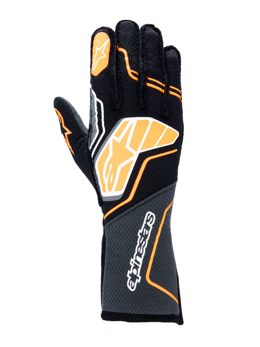 ALPINESTARS TECH-1 ZX V4 GLOVES FIA/SFI - BLACK ORANGE FLUO - S (3550224-156-S)