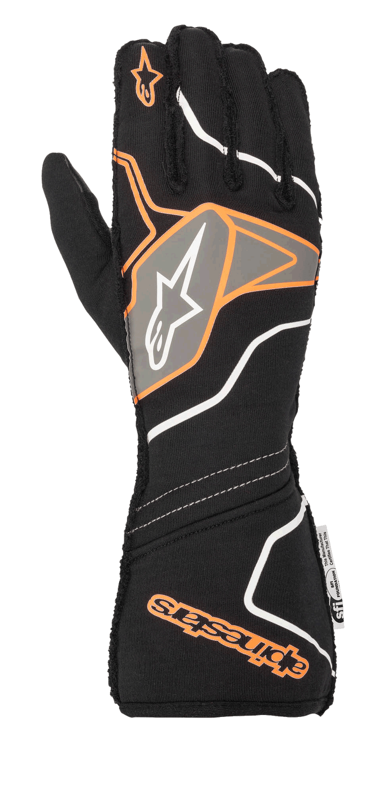 ALPINESTARS TECH-1 ZX V2 GLV SFI - BLACK ONG FLUO - S (3550320-156-S)