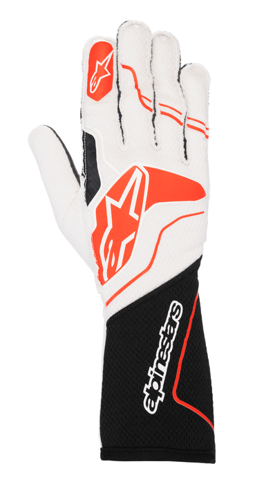 ALPINESTARS TECH-1 ZX V3 GLOVES SFI - BLACK/WHITE/RED - L (3550323-123-L)
