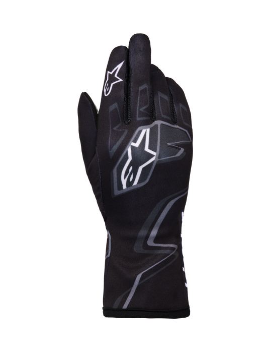 ALPINESTARS TECH-1 K RACE V2 GLOVES GRAPHIC 1 - BLACK TAR GRAY WHITE - L (3550326-1675-L)