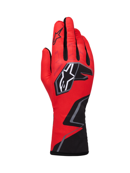 ALPINESTARS TECH-1 K RACE V2 GLOVES GRAPHIC 1 - RED BRIGHT BLACK WHITE - 2XL (3550326-3197-2XL)