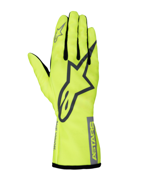 ALPINESTARS TECH-1 K RACE V2 PURE GLOVES - FLUO YELLOW CHARCOAL - M (3550625-594-M)