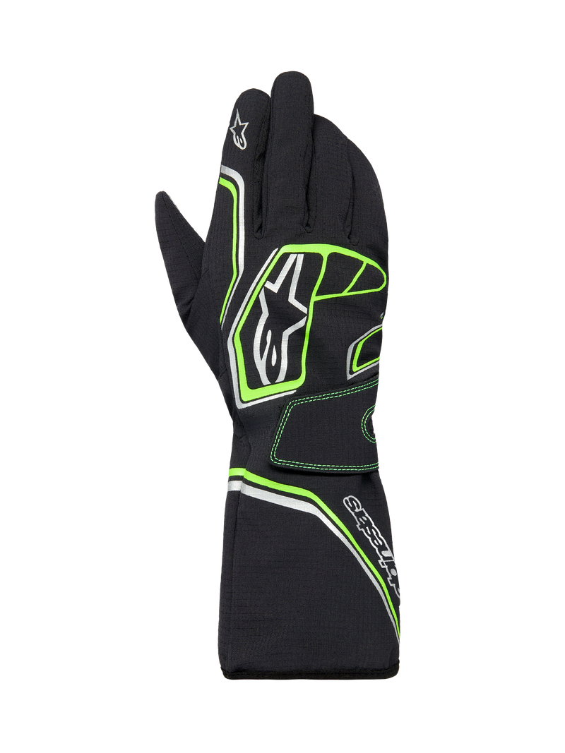 ALPINESTARS TEMPEST V3 WATERPROOF GLOVES - BLACK FLUO GREEN - L (3550626-167-L)