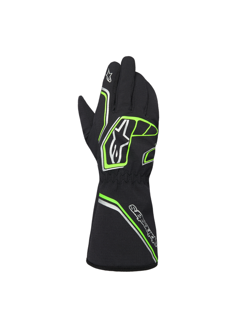 ALPINESTARS TEMPEST V3 WATERPROOF S GLOVES - BLACK FLUO GREEN - L (3550726-167-L)