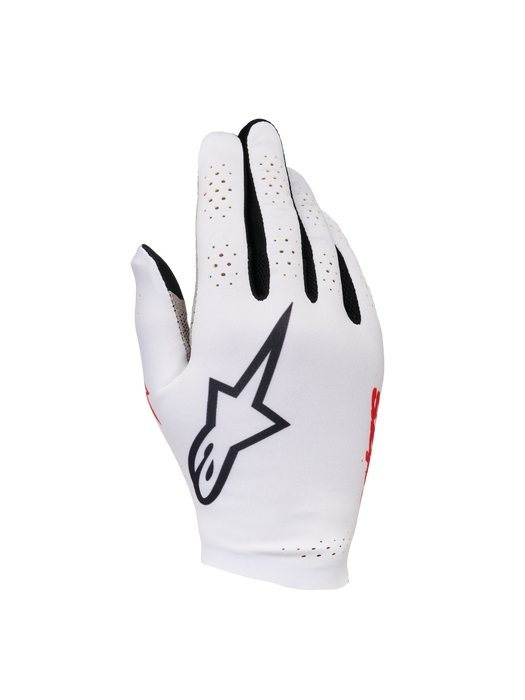 ALPINESTARS SIM GLOVES GRAPHIC 1 - SILVER ICE BLACK RED TANGERINE - 2XL (3550826-2065-2XL)
