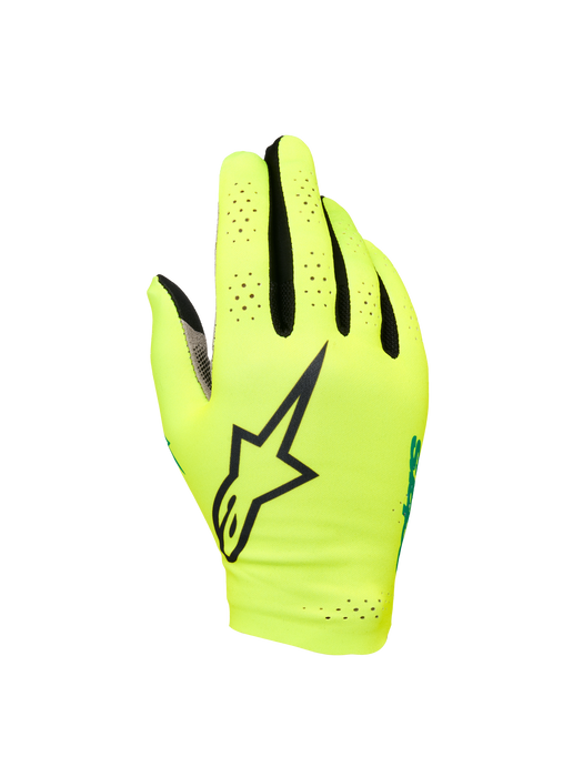 ALPINESTARS SIM GLOVES GRAPHIC 1 - SAFETY YELLOW BLACK TURQUOISE - XL (3550826-545-XL)