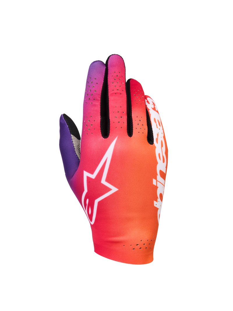 ALPINESTARS SIM GLOVES GRAPHIC 2 - ORANGE NEON PURPLE WHITE - 2XL (3550926-3179-2XL)