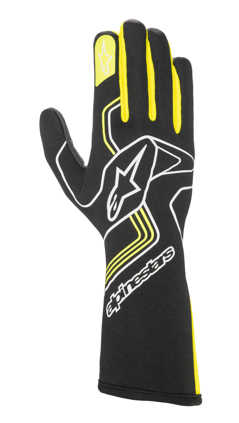 ALPINESTARS TECH-1 RACE V3 GLOVES - BLACK YELLOW FLUO - L (3551023-155-L)
