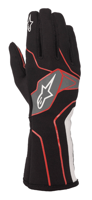 ALPINESTARS TECH-1 K V2 GLOVES - BLACK/RED/WHITE - L (3551720-132-L)