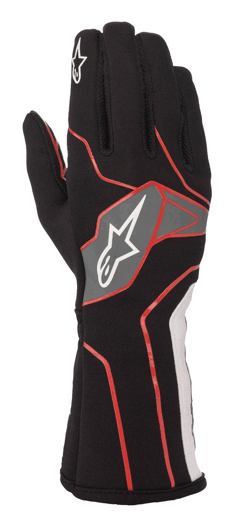ALPINESTARS TECH-1 K V2 GLOVES - BLACK/RED/WHITE - XL (3551720-132-XL)