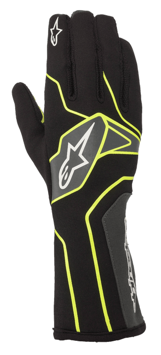 ALPINESTARS TECH-1 K V2 GLOVES - BLK YEL FL ANTH - S (3551720-1501-S)