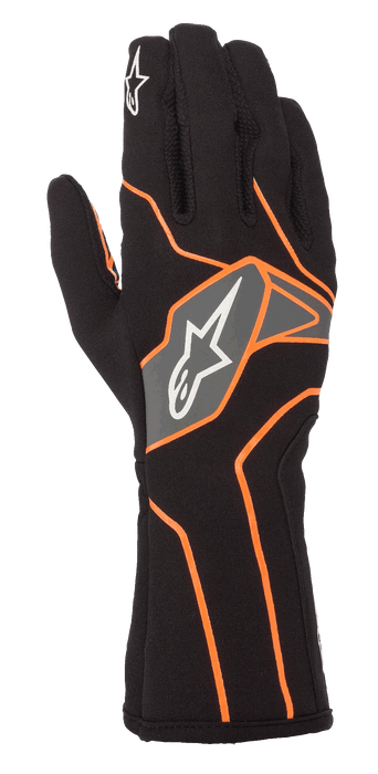 ALPINESTARS TECH-1 K V2 GLOVES - BLACK ONG FLUO - XL (3551720-156-XL)