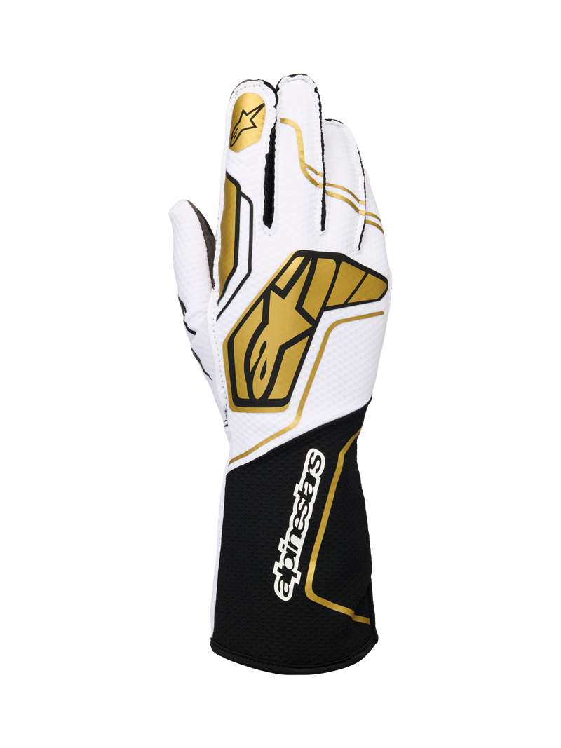 ALPINESTARS TECH-1 KX V4 GLOVES - WHITE BLACK GOLD - XS (3551824-2016-XS)