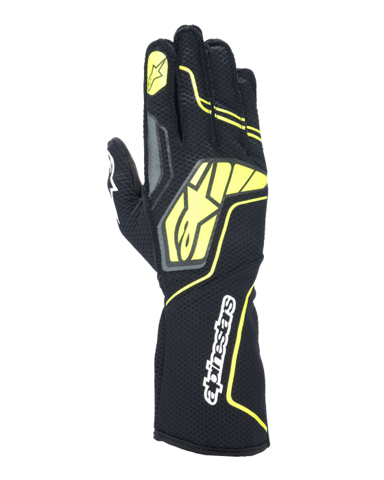 ALPINESTARS TECH-1 KX V4 GLOVES - TAR GRAY BLACK YELLOW FLUO - 2XL (3551824-9151-2XL)