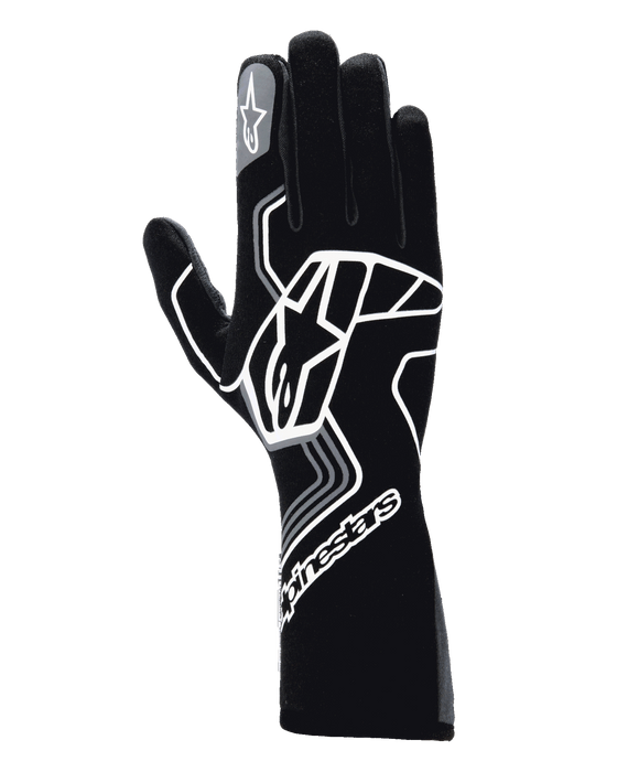ALPINESTARS TECH-1 RACE V4 GLOVES FIA/SFI - BLACK TAR GRAY - M (3552024-1169-M)