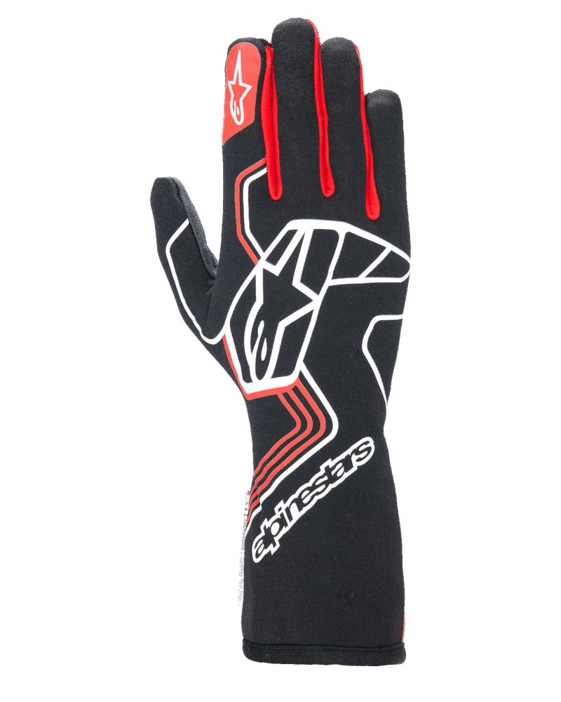 ALPINESTARS TECH-1 RACE V4 GLOVES FIA/SFI - BLACK RED - L (3552024-13-L)