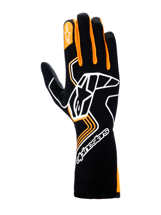 ALPINESTARS TECH-1 RACE V4 GLOVES FIA/SFI - BLACK ORANGE FLUO - L (3552024-156-L)
