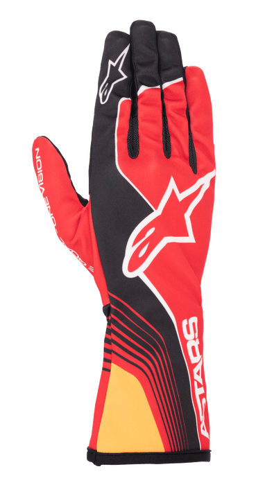 ALPINESTARS TECH-1 K RACE V2 FUTURE GLOVES - RED TANGERINE - L (3552223-3340-L)