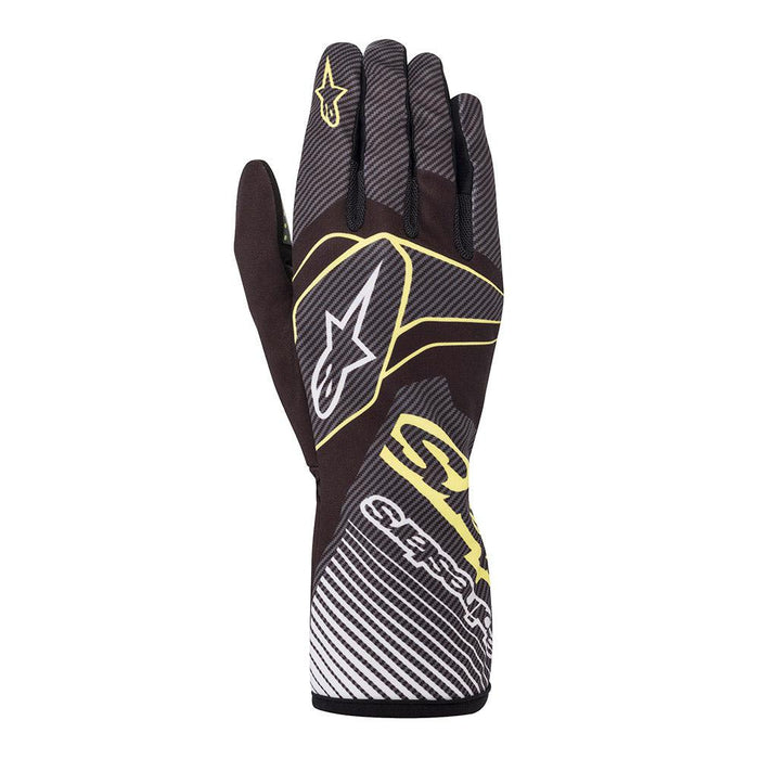ALPINESTARS T-1 K RACE V2 CARB GLV - BLACK/GREEN LIME - XL (3552420-160-XL)