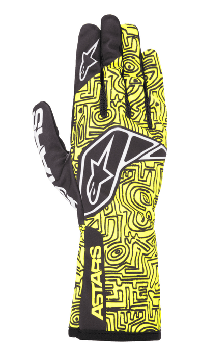 ALPINESTARS TECH-1 K RACE V2 VERTICAL GLOVES - YELLOW FLUO - 2XL (3553023-55-2XL)